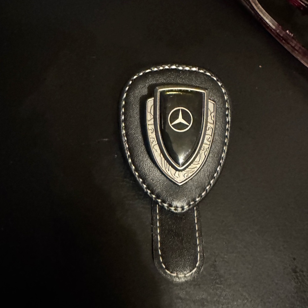 Black Leather glasses Holder
